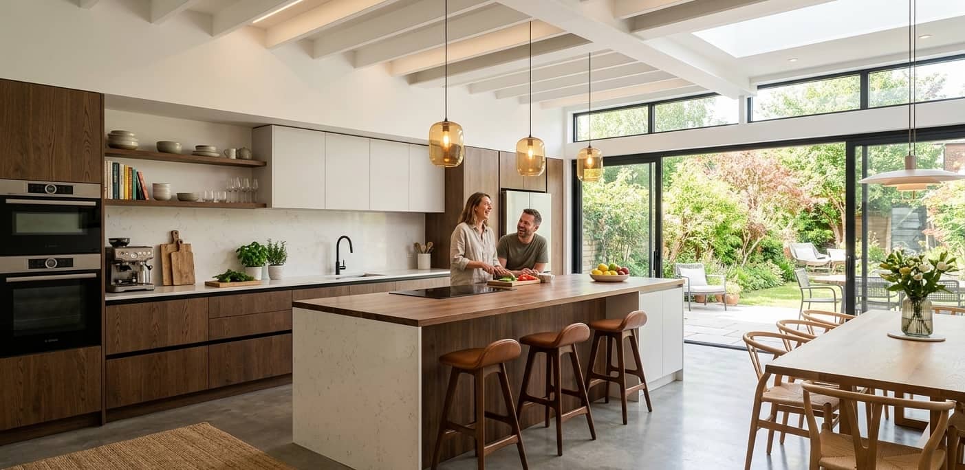Modern kitchen remodeling project by HER Construction